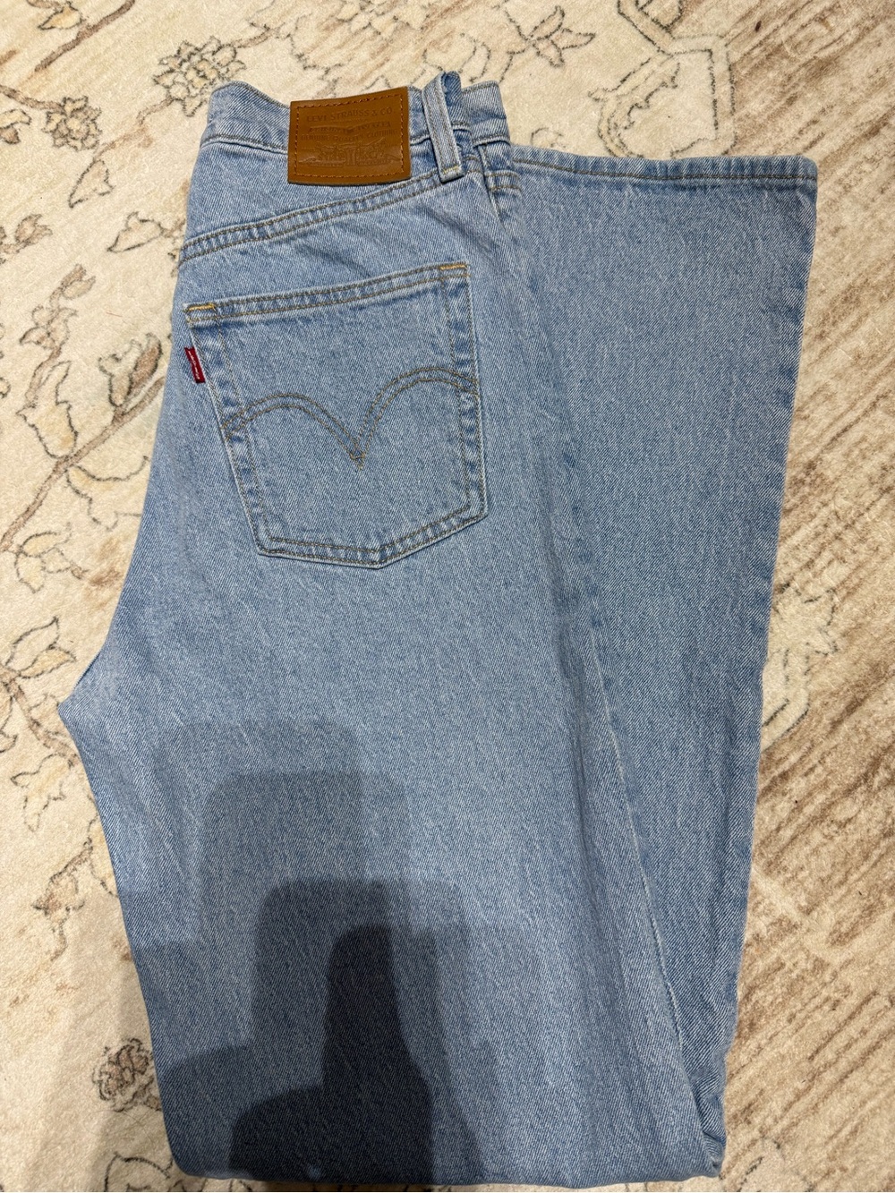 Levi's Light Blue Ribcage Straight Jeans